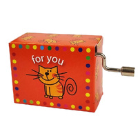 Modern Designs Hand Crank Music Box- Orange Cat (Happy Birthday) image