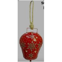 Red Bell Heart And Snowflake Large