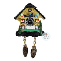 6cm Hand Painted Black Forest Chalet Fridge Magnet image