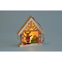 REINDEER LIGHT UP HOUSE LED 10CM