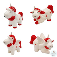 Unicorn Santa 8 - 12cm