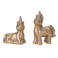 10.5cm Gold Glitter Unicorn- Assorted Designs image