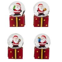 Santa Snow Globe Gift Box Base with LED Light 7cm