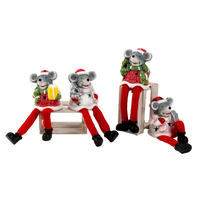 Mouse In Christmas Hats Shelf Sitter 16cm
