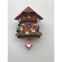 HEIDI HOUSE CUCKOO CLOCK FRIDGE MAGNET WITH HEIDI ON PENDULUM