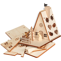 11cm Wooden Witch House DIY German Incense Burner By Seiffener image