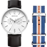 Watch - Bering Gents Classic 14240-404 Black leather + Nato Blue