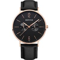 Watch - Bering Gents Classic 14240-166 Black Mesh + Leather Strap