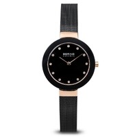 29mm Ceramic Collection Womens Watch With Black Dial & Milanese Strap & Rose Gold Case By BERING image
