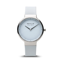Max Rene - Silver White Dial Silicone White Strap