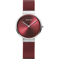 Watch - BERING Ladies Classic 14531 Silver & Red / Red Mesh