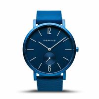 Aurora Collection Large Blue Dial With Blue Silicone Band By BERING