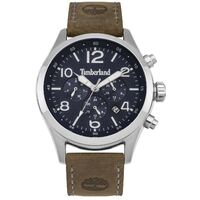 SILVER ASHMONT MULTI-FUNCTION WATCH - BROWN LEATHER BAND BY TIMBERLAND