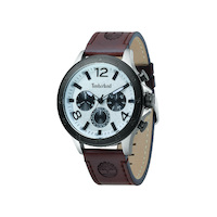 Branford White Dial Brown Strap