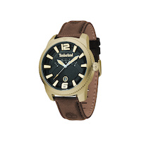 Gold Rowley Watch - Khaki Strap By TIMBERLAND