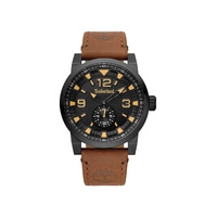 Wenham Black Dial Caramel Strap