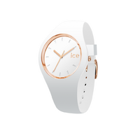 Glam Collection White/Rose Gold Watch with White Dial By ICE