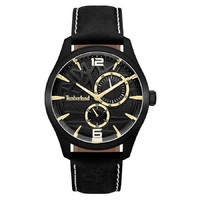 Black Ferndale Watch - Black Leather Band By TIMBERLAND