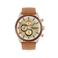 SILVER/ROSE GOLD ALLANDALE HERITAGE REIMAGINED TAN LEATHER BAND BY TIMBERLAND