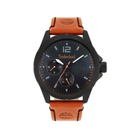 Black Taunton Heritage Reimagined Burnt Tan Leather Band By TIMBERLAND