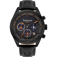 Black Thurlow Solar Powered Black Leather Band By TIMBERLAND