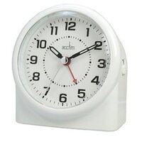 12cm Central White Smartlite Silent Analogue Alarm Clock By ACCTIM image
