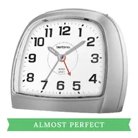13cm Sensa-Light Silver Smartlite Silent Analogue Clock By ACCTIM (No Alarm) image