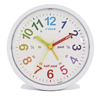 11cm Lulu White Time Teaching Silent Analogue Alarm Clock By ACCTIM image