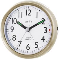Champagne Chrome Alarm Clock - Acctim - Ffion