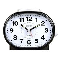 Black Oval Alarm Clock - Acctim - Lila