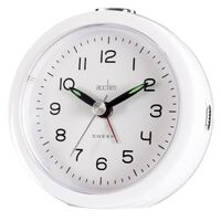 WHITE ROUND ALARM CLOCK - ORLA