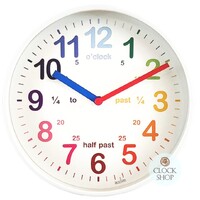 20cm Wickford White Children's Time Teaching Wall Clock By ACCTIM