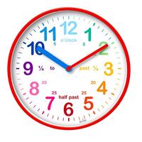 20cm Wickford Red Children's Time Teaching Wall Clock By ACCTIM image