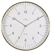 Dunston - Gold/white Wall Clock 30cm By ACCTIM