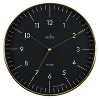 Dunston - Sweep Wall Clock with Black Dial
