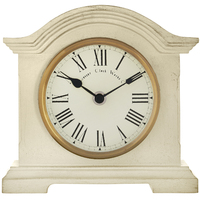 FALKENBURG - DISTRESSED CREAM MANTEL CLOCK 19CM