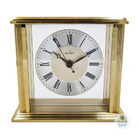14cm Hamilton Gold Battery Table Clock With Floating Dial By ACCTIM image