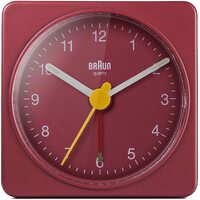 6cm Red Analogue Travel Alarm Clock By BRAUN  image