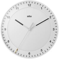 30cm White Silent Modern Wall Clock By BRAUN image