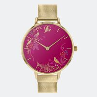 GOLD CHELSEA BIRDS IN MOON GOLD MESH BAND BY SARA MILLER