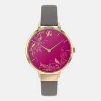 Gold Chelsea Grey Leather Band By SARA MILLER image