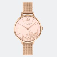 ROSE GOLD LEAF ROSE GOLD MESH BAND BY SARA MILLER