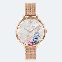 ROSE GOLD WISTERIA ROSE GOLD MESH STRAP BY SARA MILLER