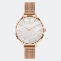 Rose Gold Diamond Rose Gold Mesh Band By SARA MILLER