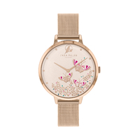 ROSE GOLD BUTTERFLY COLLECTION MESH BAND BY SARA MILLER