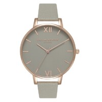 Big Dial Grey & Rose Gold Leather