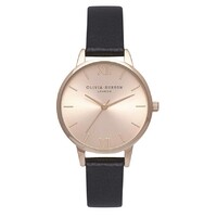 Midi Dial Black & Rose Gold