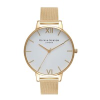 Big Dial White Dial & Gold Mesh