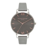 Big Dial Grey Sunray Rose Gold & Silver
