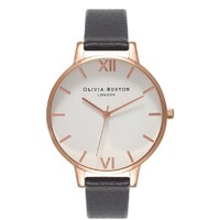 Big Dial White Face Black & Rose Gold
